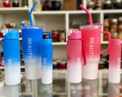 مجموعة مطرة ملون مع يد حجم كبير 2300 ملم 3 قطع