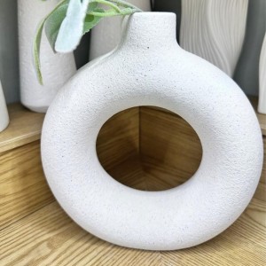 مزهرية دونت حجم كبير ابيض 2146-1