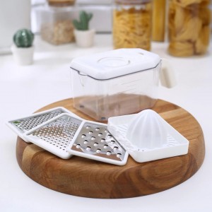 طقم مبشرة علبة بلاستيك مع عصارة 6 قطع