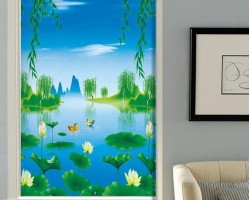 ستائر رول اب لايديكو مقاس 100 ارتفاع 180 لون مطبوع 3D