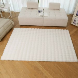 سجاد فروة ارنب نافر بابلز 120 × 180 لون ابيض