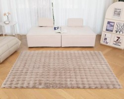 دعسة فروة ارنب نافر  بابلز 60 × 150 لون زهري