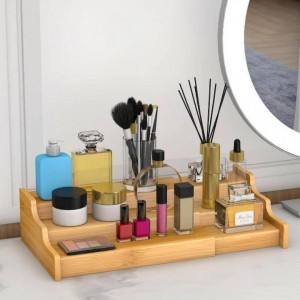 ستاند خشب بامبو 3 درجات صغير لتنظيم الاشياء والبهارات