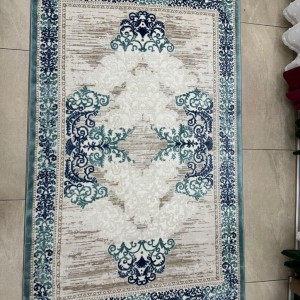 سجاد اسطنبول خيط مايكرو ثقيل مقاس 160 × 220  ازرق رسمة مصحف 2