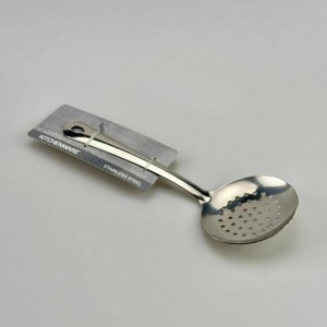 مغرفة مخرم دائرية ستانليس فضي كبير