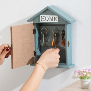 ستاند / حافظة / علاقات / علاقة مفاتيح خشب مرسم ديكور مع باب FAMILY / HOME