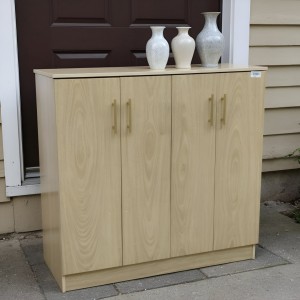 خزانه احذيه / تنظيم خشب بامبو 3 دفة 100 × 120 × 35 cm