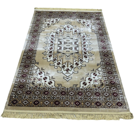 سجاد حرير مقاس 220 × 310 لون بيج سداسي HARER