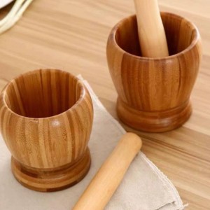 مدق ثومة / هاون بلاستيك شكل بامبو