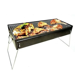 كانون شوي مع شبك حجم وسط قابل للطي اسود كانون شوي مع شبك حجم وسط قابل للطي اسود