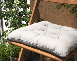 بف - مقعد ارضيات جلسات خارجية قماش سادة وتر بروف 55 × 55 سم