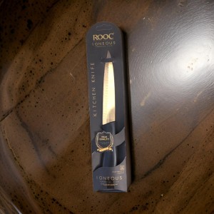 سكين مذهب نصل رفيع مقبض عظم اسود ROOK G006