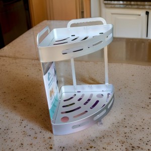 زاوية حمام المنيوم 2 رفوف تعليق / ستاند ثقيل موديل 8879-5 6000076Binca