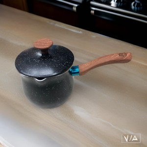  غلاية قهوة - حليب جرانيت مع غطا و يد خشب