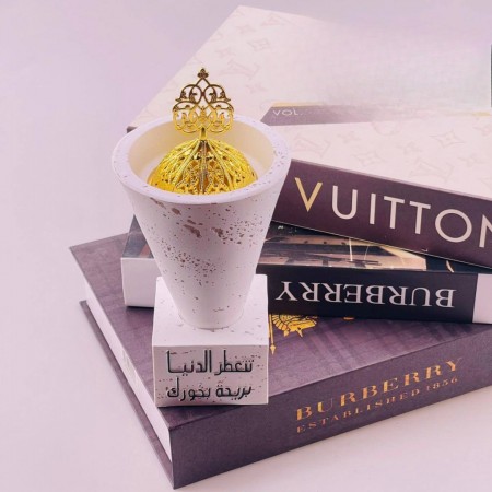 مبخرة مدور مخروط عظم ابيض/أسود حجم وسط