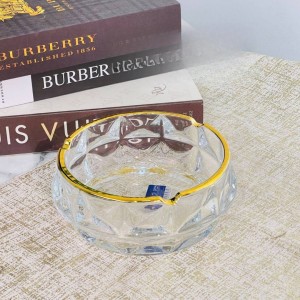 متكة/مكتة زجاج مدور حيف ذهبي ثقيل كريستال AF070-3