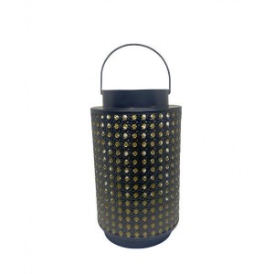 شمعدان اسود ذهبي مخرم  9سم × 13سم