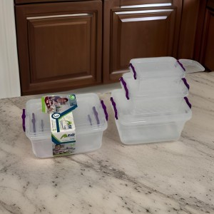 طقم طبروير / تبروير 3 قطع مستطيل غطا كبس 1+2+3.5 لتر