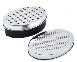 مبشرة ستانلس ستيل بيضاوي 2 وجه مع علبة LETS COOK مبشرة ستانلس ستيل بيضاوي 2 وجه مع علبة LETS COOK