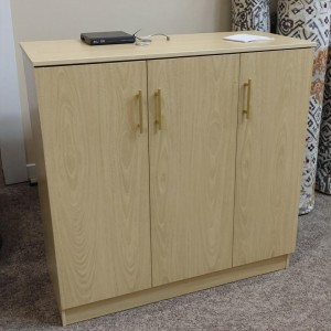 خزانه احذيه / تنظيم خشب بامبو 3 دفة 100 × 90 × 35 cm