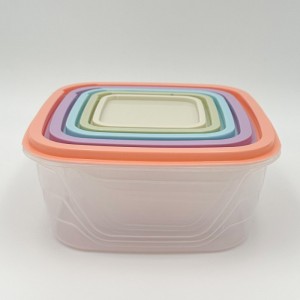 طقم طبروير 5 قطع مربع زيتي / زهري مع غطا تبروير