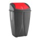 سلة مهملات 25 لتر مع غطاء مروحة شارب بلاستيك max plast موديل 0377
