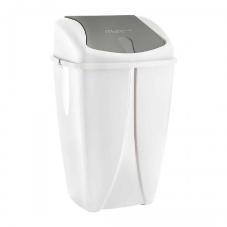 سلة مهملات 25 لتر مع غطاء مروحة شارب بلاستيك max plast موديل 0377