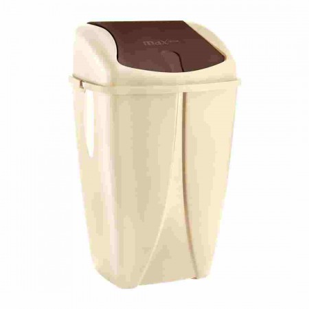 سلة مهملات 25 لتر مع غطاء مروحة شارب بلاستيك max plast موديل 0377