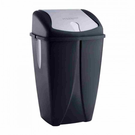 سلة مهملات 25 لتر مع غطاء مروحة شارب بلاستيك max plast موديل 0377