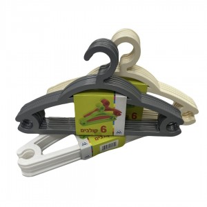 علاقه ملابس بلاستيك ملون 6 قطع علاقه ملابس بلاستيك ملون 6 قطع