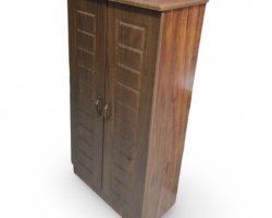 خزانة احذية خشب بابين شفط 6 رفوف لون خشبي خزانة احذية خشب بابين شفط 6 رفوف لون خشبي