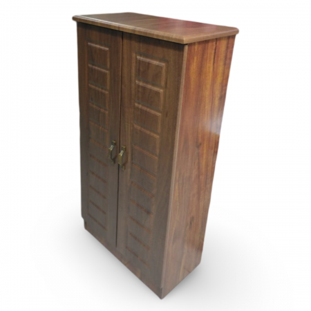 خزانة احذية خشب بابين شفط 6 رفوف لون خشبي خزانة احذية خشب بابين شفط 6 رفوف لون خشبي