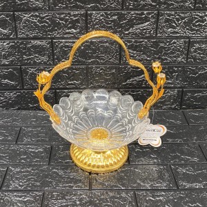 مضيفة بيوتر ذهبي مع جاط شكل وردة بلاستيك حمالة شكل تاج مضيفة بيوتر ذهبي مع جاط شكل وردة بلاستيك حمالة شكل تاج