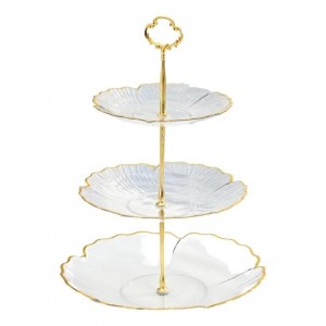 مضيفه التفضيل ضيافه اكريليك شفاف حيف ذهبي ثلاث طبقات مضيفه التفضيل ضيافه اكريليك شفاف حيف ذهبي ثلاث طبقات