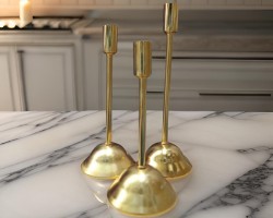 طقم شمعدان 3 قطع مذهب طقم شمعدان 3 قطع مذهب