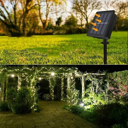 حبل اضاءة ليد يعمل بالطاقة الشمسية 5 m