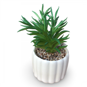 قوار ورد صبار 16 سم بورسلان ابيض محزز طولي M21-3 قوار ورد صبار 16 سم بورسلان ابيض محزز طولي M21-3