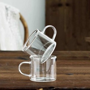 كاسات زجاج شفاف للقهوة 6 قطع موديل GOOD MORNINIG