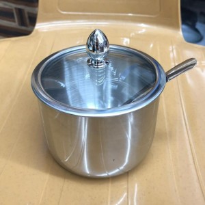 سكرية فضي مع غطاء ومعلقة Seasoning.C سكرية فضي مع غطاء ومعلقة Seasoning.C