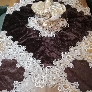 شرشف طاولة وسط + 4 وجه اسكمله سادة مخمل شمواه ثقيل FH22 شرشف طاولة وسط + 4 وجه اسكمله سادة مخمل شمواه ثقيل FH22