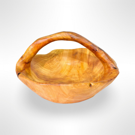 سلة فواكه خشب طبيعي مدور زان د قوس حجم كبير 40 سم سلة فواكه خشب طبيعي مدور زان د قوس حجم كبير 40 سم