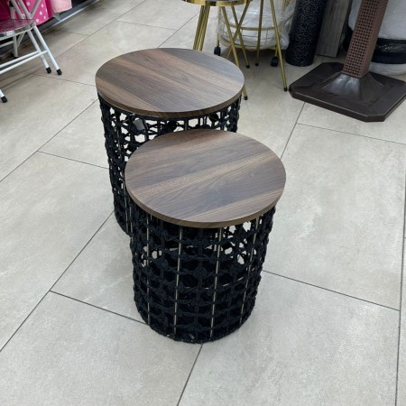 طقم اسكملات صنارة 2 قطعة نسيج مربعات