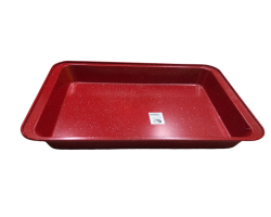 صواني - صينية جرانيت احمر مستطيل مع حيف عرض 29 سم طول 42 سم موديل k126-11 