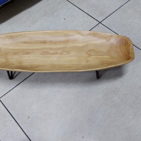 جاط تقديم فواكه 60 سم مستطيل خشب زان ارجل حديد جاط تقديم فواكه 60 سم مستطيل خشب زان ارجل حديد