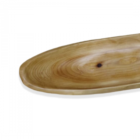 جاط تقديم فواكه 53 سم مستطيل خشب زان شكل قارب