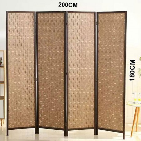 قاطع قش حصير رتان بيج مع اطار خشبي 4 دفات مقاس 180 × 45 سم قاطع قش حصير رتان بيج مع اطار خشبي 4 دفات مقاس 180 × 45 سم