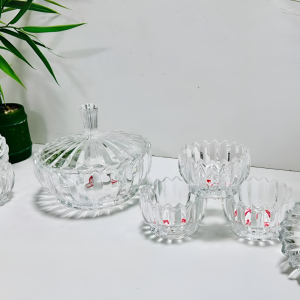 طقم صحون مكسرات / لبن / سلطية 7 قطع زجاج شفاف مجور منقط 1 كبير مع غطا + 6 صغير طقم صحون مكسرات / لبن / سلطية 7 قطع زجاج شفاف مجور منقط 1 كبير مع غطا + 6 صغير