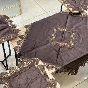 شرشف طاولة وسط + 4 وجه اسكمله سادة مخمل CNC-new ثقيل FH24 شرشف طاولة وسط + 4 وجه اسكمله سادة مخمل CNC-new ثقيل FH24