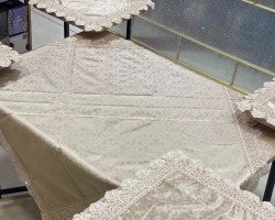 شرشف طاولة وسط + 4 وجه اسكمله سادة مخمل CNC ثقيل FH23 شرشف طاولة وسط + 4 وجه اسكمله سادة مخمل CNC ثقيل FH23