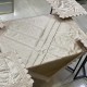 شرشف طاولة وسط + 4 وجه اسكمله سادة مخمل CNC ثقيل FH23